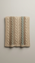 Chunky Knit Throw Blanket Cotton Blend