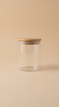 Glass Storage Jar Wooden Lid Seal